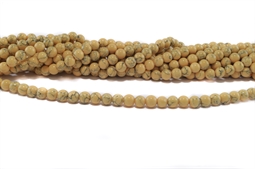 4 mm Lys gul syntetic turkis, 1/1 streng